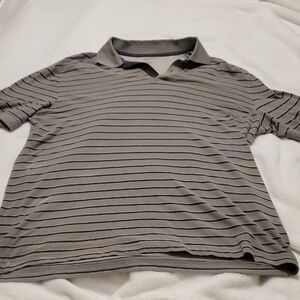 Axcess Men's Polo Shirt in Gray with Stripes